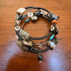 Silpada Black and Gold Beaded Bracelet